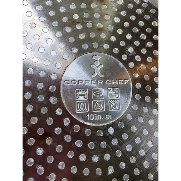Copper Chef 10" Round Frying Pan w/ Glass Vented Lid Ceramic Non Stick Coating - Picture 15 of 16